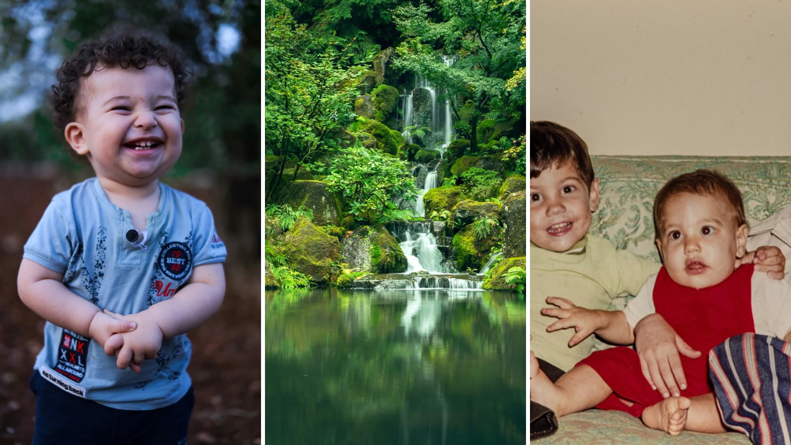 Image stitcher output with three photos arranged in one horizontal canvas